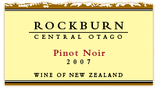 Rockburn 2007 Pinot Label